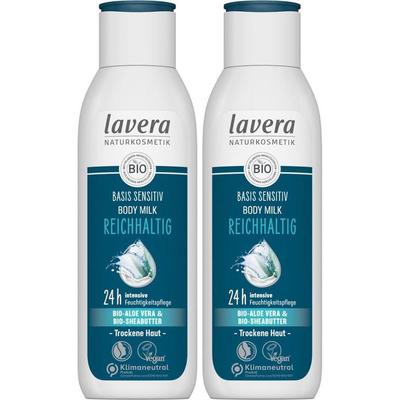 Lavera basis sensitiv Bodymilk reichhaltig dt 2x 2x250 ml Milch