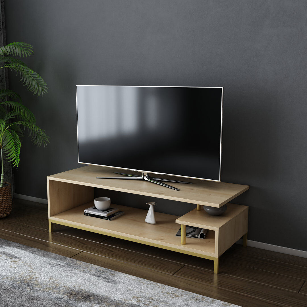 Blue Elephant Reily TV Stand for TVs up to 50" Gold/Oak 50"