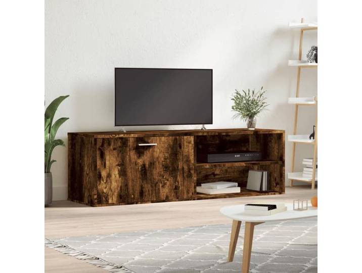 Meilleures Meuble TV - chêne fumé - 120x34x37cm - bois d'ingénierie SSD28977414