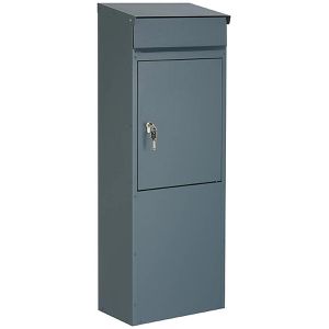 SafePost Briefkasten 900507 ScanPro 855PZ, anthrazit, Standbriefkasten aus Stahl, 38 x 100 x 32 cm