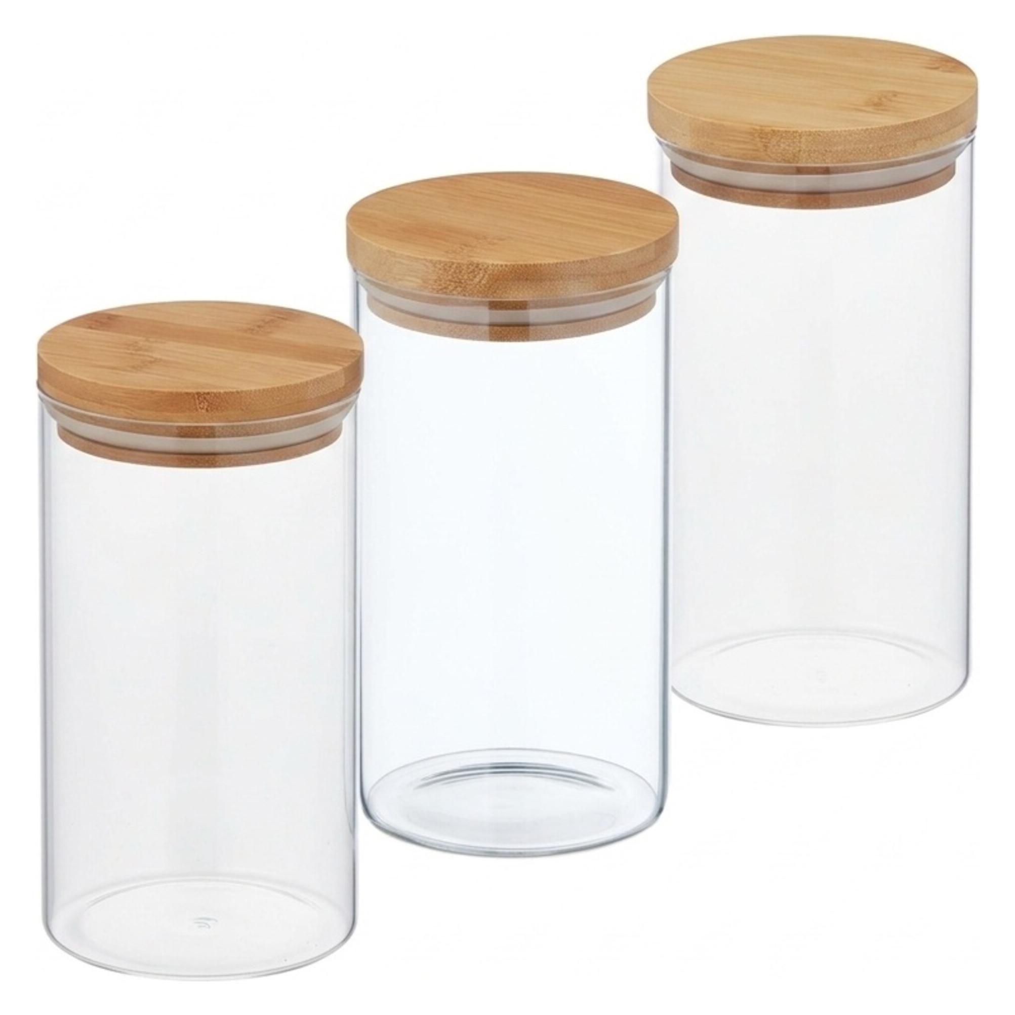 Relaxdays 3x Vorratsglas (1 l) (4052025394790)