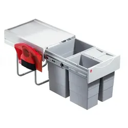 Hailo Abfallsammler 3642231 TR Swing Raumspar-Tandem-H 2x 10 + 20 Liter