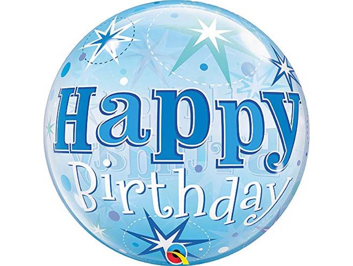 Folat - Happy Birthday Stars Bubbles Ballon 56cm