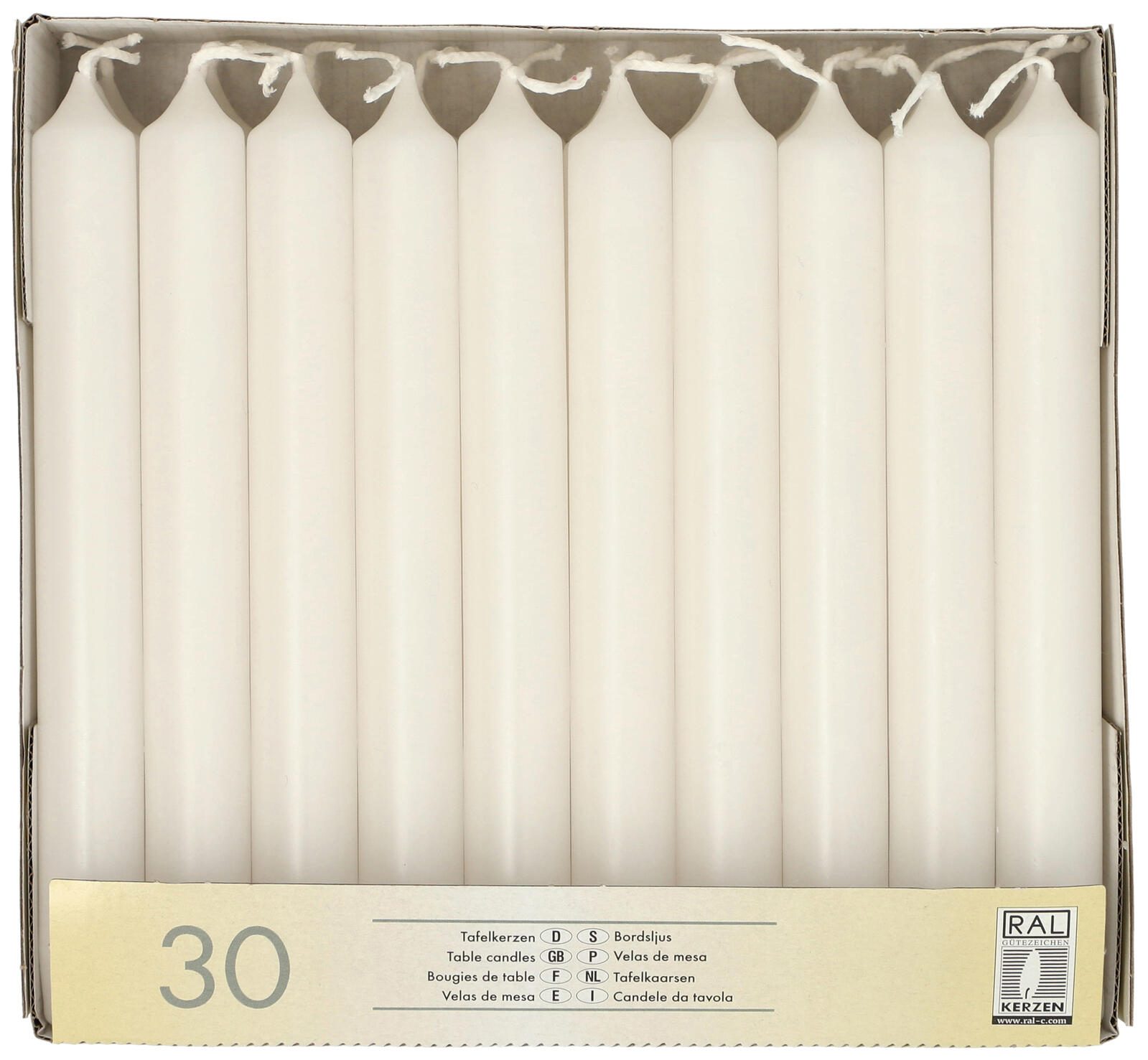 Starpak Tafelkerzen 19,6 cm weiß 13705