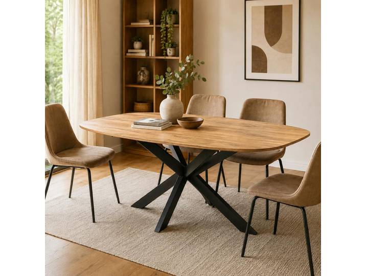 Table À Manger Bois Design Organique 200 Cm Canyon
