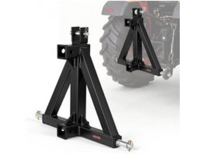 VEVOR 3-Punkt-Anhängerkupplung mit 2 Zoll-Aufnahme, Dreipunkt-Schnellkupplung, Traktor-Zugstangenadapter, kompatibel mit Traktoren der Kategorie 1, Passt auf Verschiedene Kompakttraktoren, Schwarz