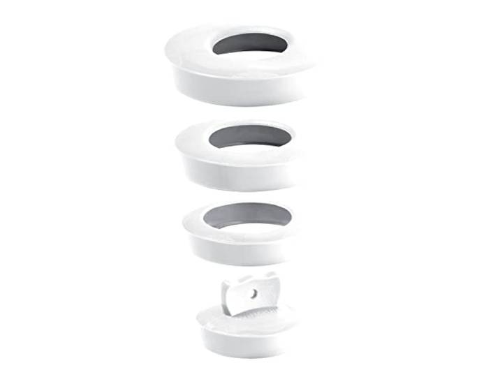 Wirquin 39224401 Kit Bouchon Universel Blanc Ø36 à Ø58 mm ABS\, étanche\, sans outil