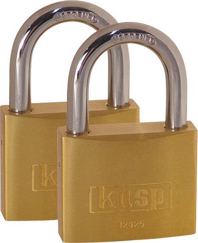 KASP K12025D2 Vorhängeschloss 25mm Goldgelb Schlüsselschloss