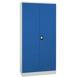 Gürkan Stahlschrank blau mit Flügeltüren blau, 92x195x42 cm
