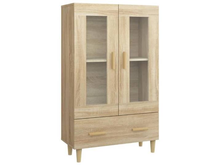 Buffet haut - GAROSA - Chêne sonoma - 70x31x115 cm - Bois d'ingénierie - 2 portes