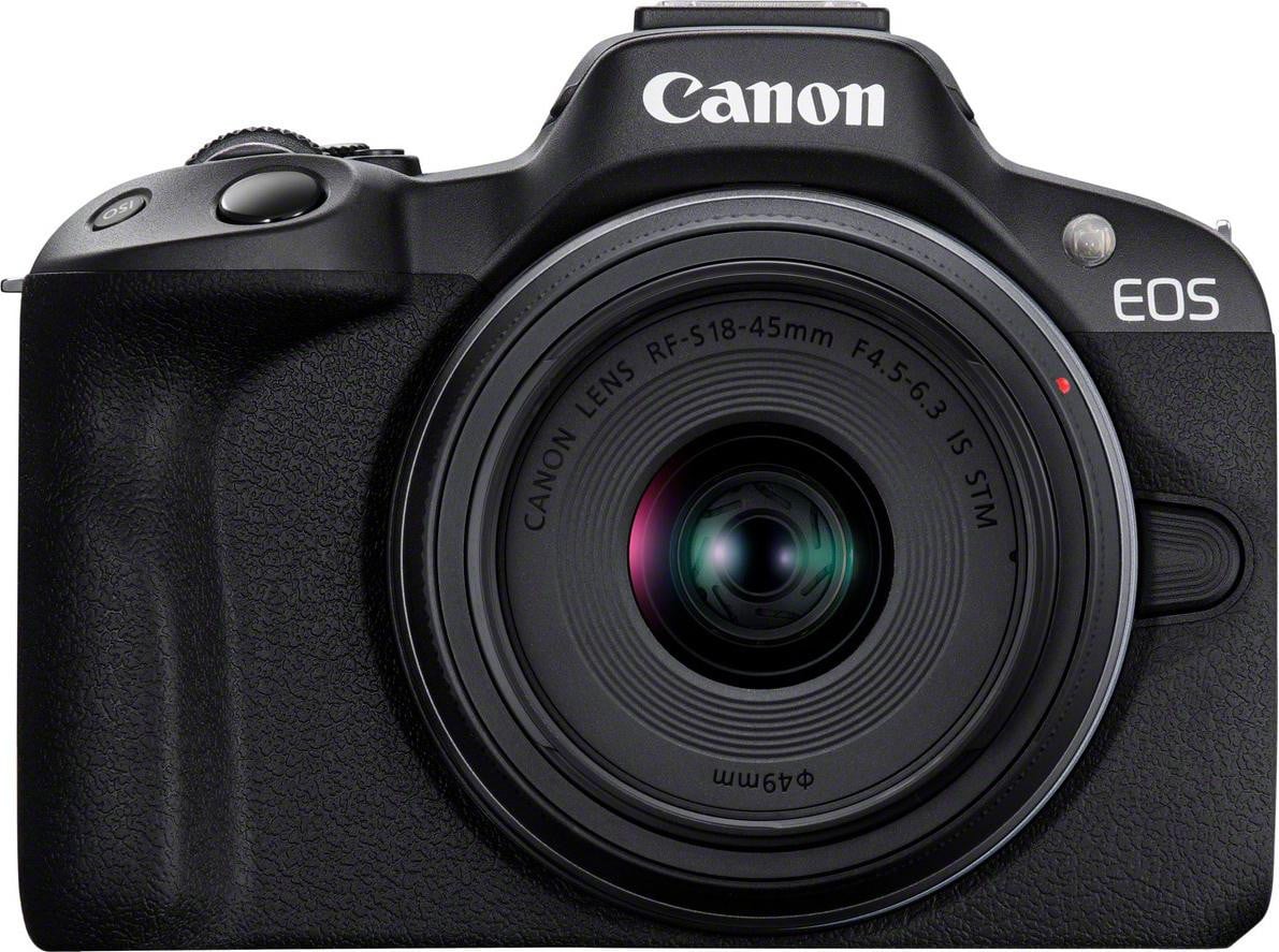 Canon EOS R50 camera kit zwart met RF-S 18-45mm en RF-S 55-210mm IS STM lenzen