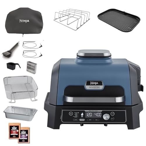 Ninja Woodfire Pro Connect XL Elektrische BBQ Grill en Rookoven