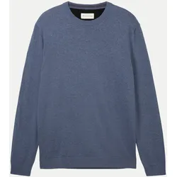 Basic Strickpullover Blau 3XL