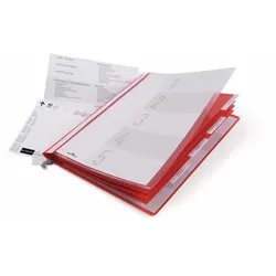 Durable 255503 Tab-Register Konventioneller Dateiordner Kunststoff Rot, Transparent