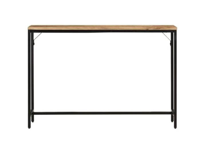 YUTAASU Konsolentisch 110x30x75 cm Massivholz Mango Eisen Stabile Eisenbeine, Robustes Tropenholz, Einzigartige Maserung, Deko Flur Wohnzimmer