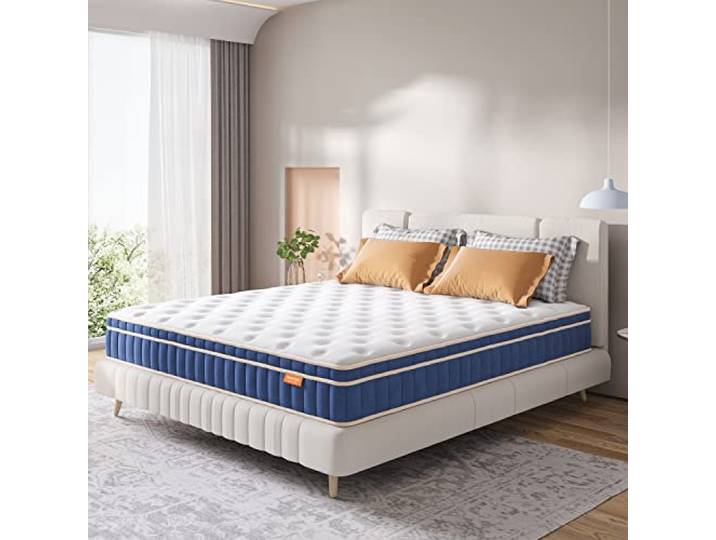 Sweetnight Matratze 160X190, Federkernmatratze Matratzen 160X190cm 7-Zonen Taschenfederkernmatratzen Atmungsaktiv Tonnentaschenfederkern matratze, Höhe 20 cm ,Härtegrad H4