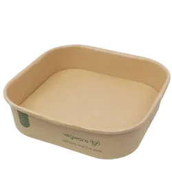 MONOUSO - Viereckig Kraft KartonBecher 750ml Ø17,2cm (300 Stück)