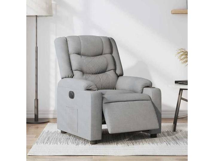 BONNIE®（Gris）Fauteuil inclinable électrique - régler automatiquement/135 degrés - Gris clair Tissu - 1 place EU2345668