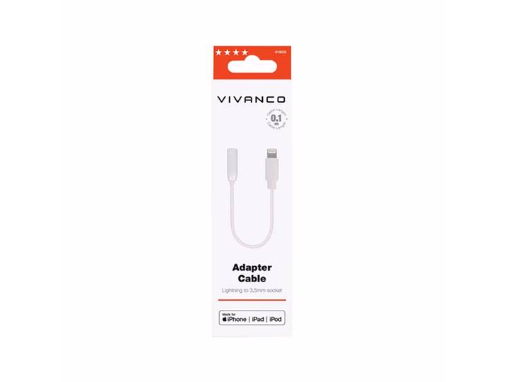 Vivanco Lightning - 3.5mm Klinke Lightning Audio Adapter – Audio Kabel/AUX Kabel