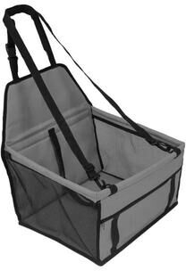Inspired Finds Foldable Pet Car Seat Hammock For Dogs And Cats With Safety Harness dark Grey