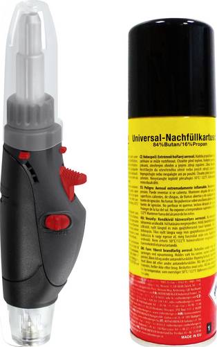 TOOLCRAFT Gaslötkolben 1300°C inkl. Lötspitze, inkl. Gasflasche 1St.