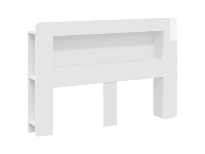 Makastle Kopfteil-Schrank Hochglanz Weiß 153,5x100 cm Holzwerkstoff