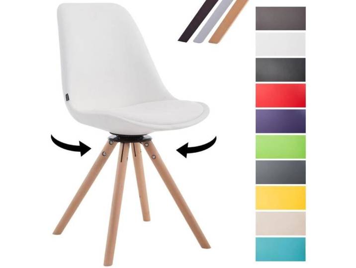 Chaise Scandinave - CLP - Calais - Similicuir - Pieds Bois De Hêtre Ronds