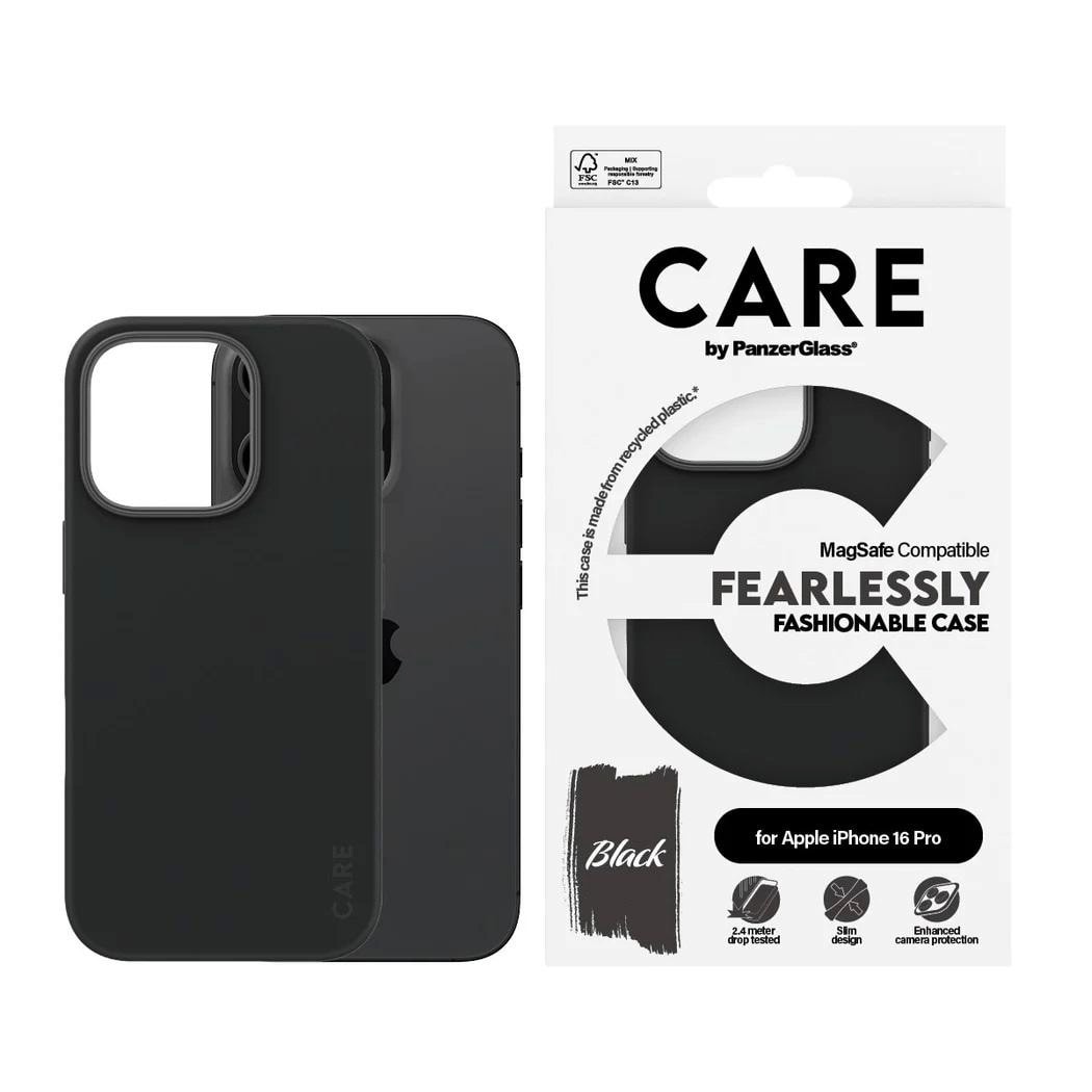 CARE by PanzerGlass Fashionable Case Schwarz m. MagSafe iPhone 16 Pro