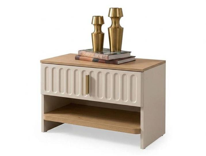 Xlmoebel Nachttisch Nachttisch beige moderner Stil neu Schlafzimmer (1-St., 1-tlg)