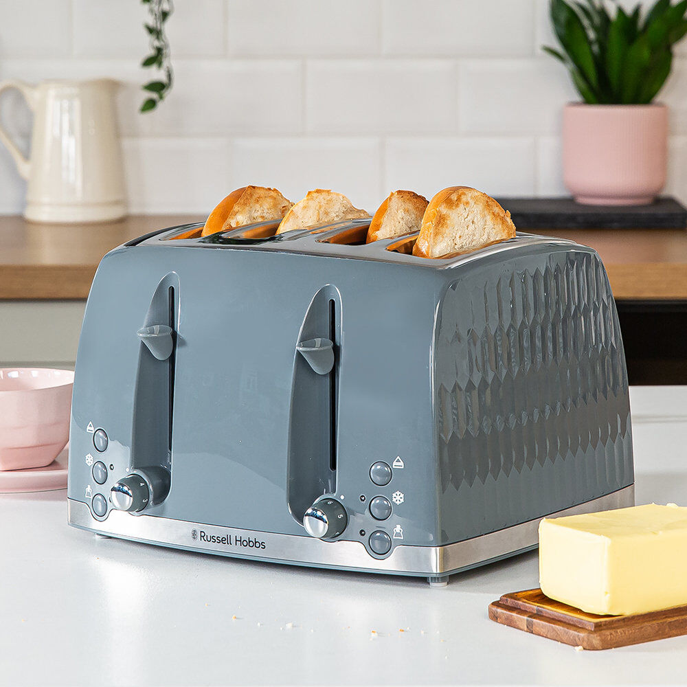 Russell Hobbs 4 Slice Honeycomb Toaster Grey 4 - Slice