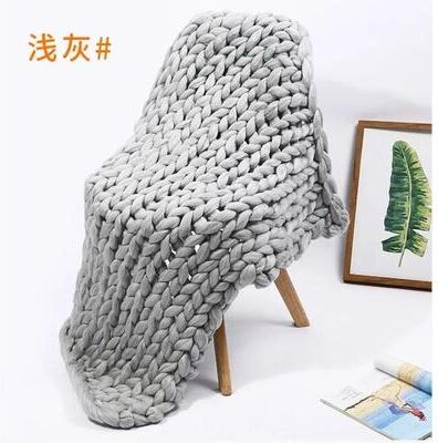 Uplift Picks Chunky Knit Weighted Blanket Soft Breathable Queen Size Throw 12 180x200 Cm