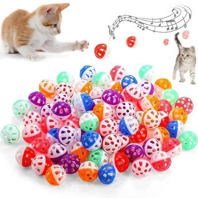 Uplift Essentials """Jingle Pounce"" Multi Color Rattle Balls (6 Pack) 100pcs"