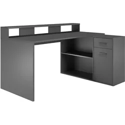 Ebuy24, Schreibtisch, GamerBüro Gamer (160 x 115 x 91 cm)