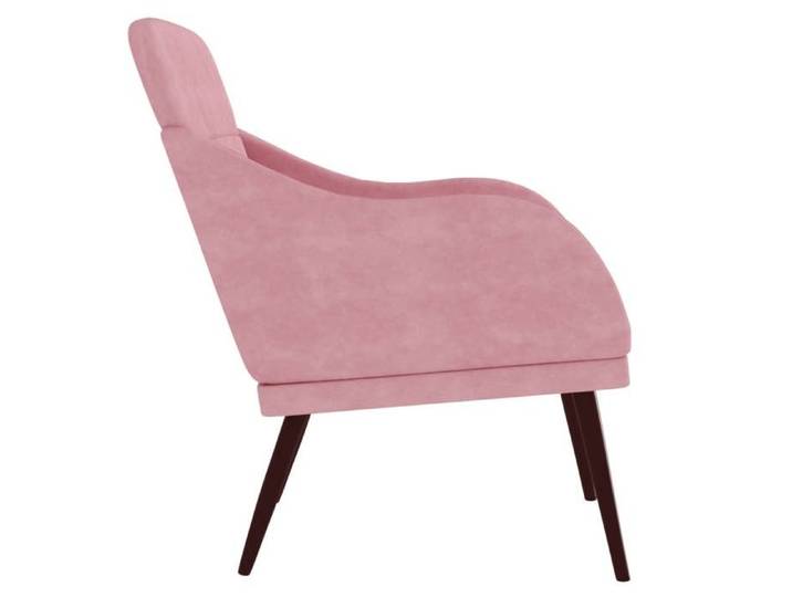 Chaise simple - Rose - Fauteuil SALON - Rose 63x76x80 cm Velours F8697
