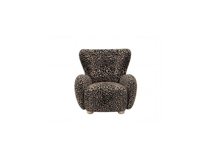 LILI - Fauteuil tissu imprimé animalier - Café