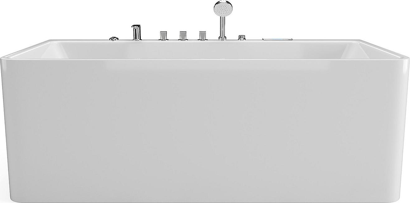 Whirlpool-Badewanne halb freistehend - Weiß - 1 Platz - 470 l - 170 x 75 cm - KIRANA