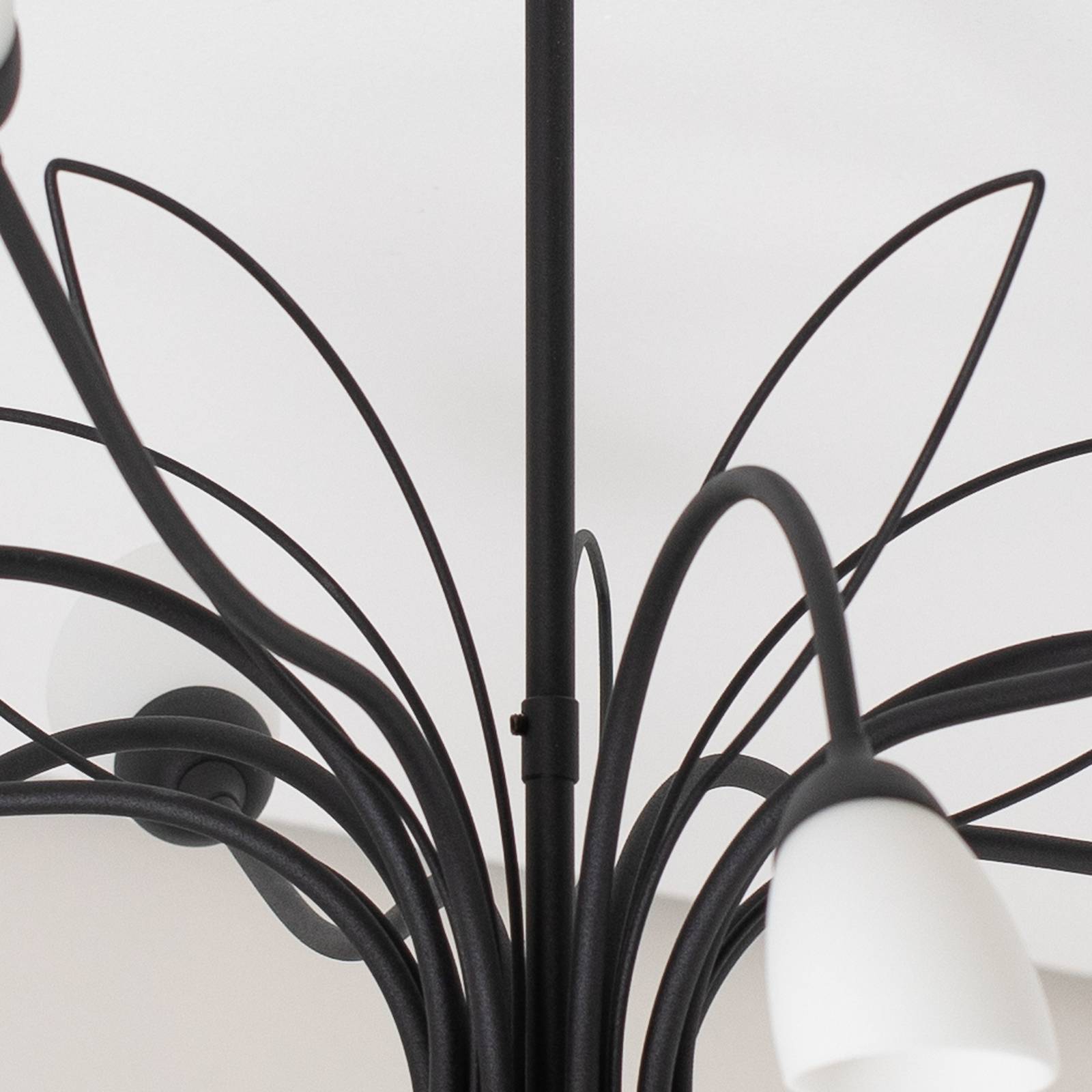 Deckenlampe Gloriosa Jupiter, dimmbar, schwarz, für Wohn- / Esszimmer, Metall, Deckenlampe