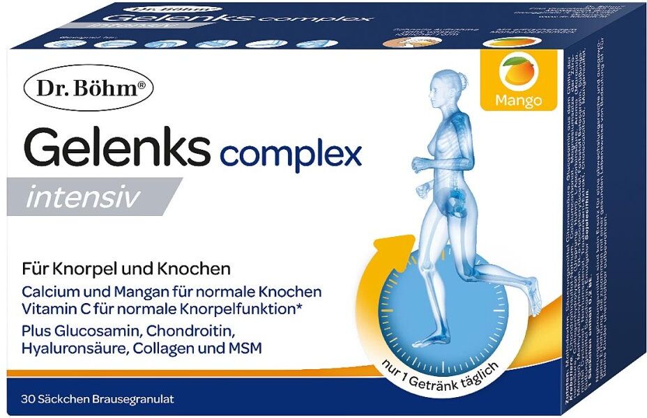 Dr. Böhm Gelenkscomplex intensiv Brausegranulat Mango Geschmack 30stk