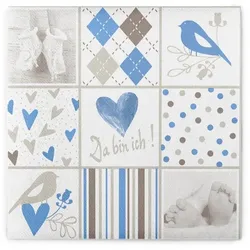 Sovie HORECA Serviette Baby in Blau aus Linclass® Airlaid 40 x 40 cm, 50 Stück