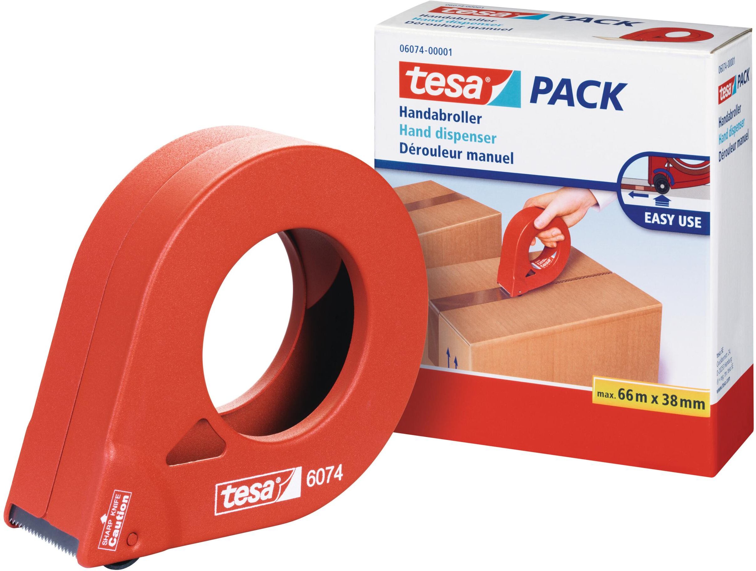 Klebeband TESA "38 mm", rot, Aluminium, Klebebänder, Klebeband rot Einheitsgröße