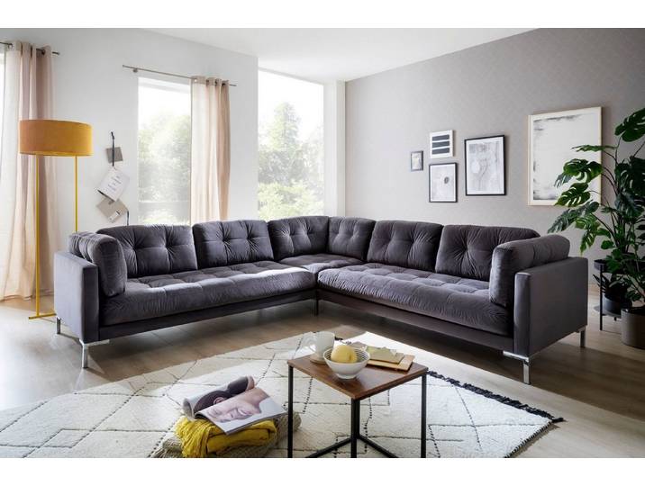 OTTO home Wohnlandschaft Landau U-Form, in Cord-Stoff mit Metallfuß