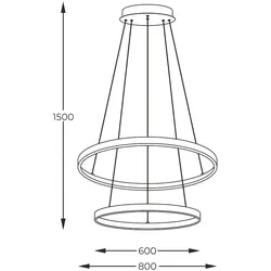 Zuma Line 003064-026647 LED Pendelleuchte BRENO integrierte LED-Quelle