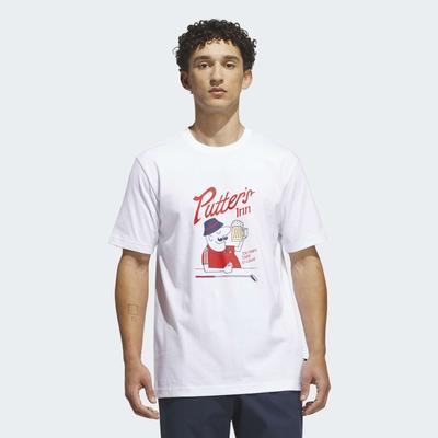 T-Shirt ADIDAS PERFORMANCE "M CHIP T", Herren, Gr. L, weiß, Obermaterial: 100% Baumwolle, Shirts T-Shirt, für Erwachsene, aus Baumwolle