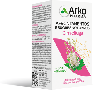 Arkocápsulas Afrontamentos e Suores Cimicífuga 60 cápsulas