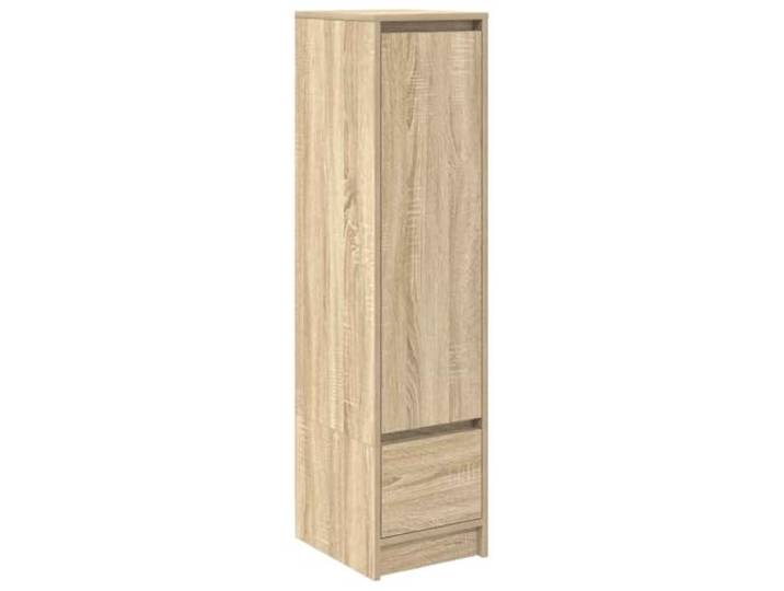 HKTMGDNG Highboard Schmaler Schrank Sonoma-Eiche 29,5x34x119,5 cm Schlanker Standschrank für Flur und Esszimmer mit Schublade sowie beidseitig montierbarer Tür für optimale Raumnutzung.