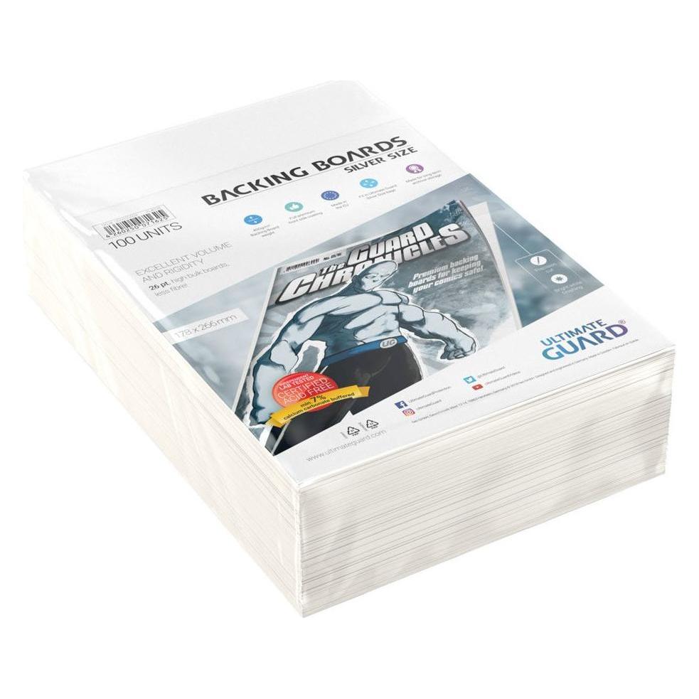 Ultimate Guard UGD020004 - Comic Backing Board Silver Size (100x) (UGD020004)