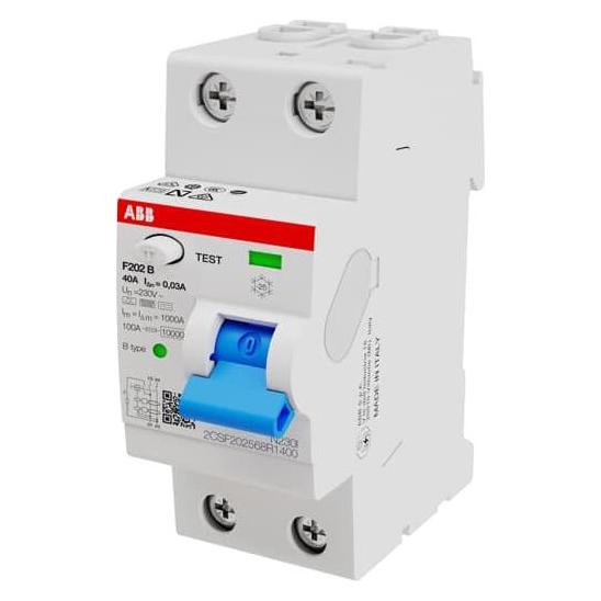 ABB F202B-40/0.03-2TE FI-Schutzschalter TypB 2P 40A 30mA 3kA 2TE (2CSF202568R1400)