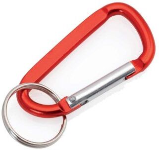 Moschettone Alluminio Rosso CAMP Sicurezza Leggero 10cm Personalizzate o neutre