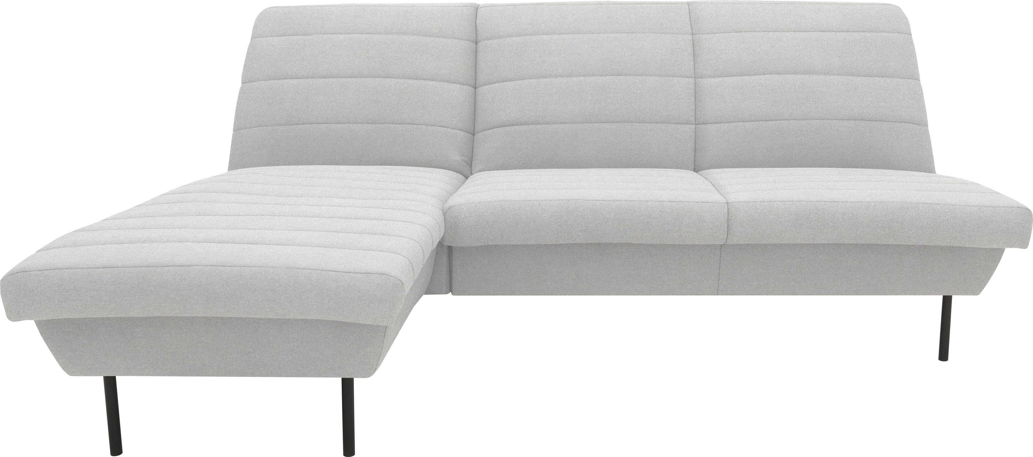 Ecksofa "LOOKS IX L-Form", silber, B:214cm H:92cm T:168cm, 100% Polyester, LOOKS BY WOLFGANG JOOP, Sofas, Ecksofa, Quersteppung, ohne Armlehnen