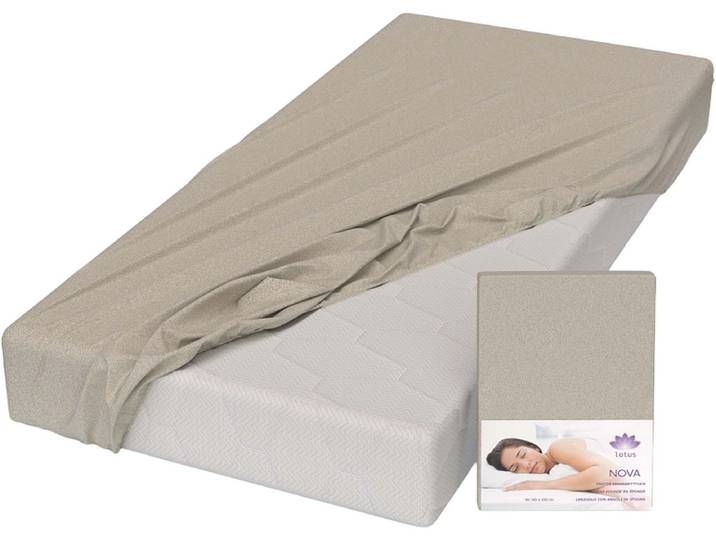 LOTUS Fixleintuch NOVA 90x200cm taupe
